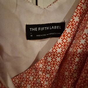 The Fifth Label Geometric Red and White Blouse